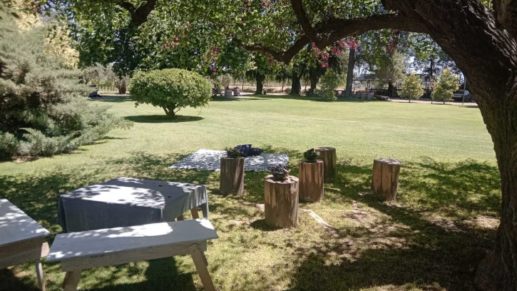 Patio of the Los Haroldos winery